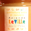 Etichetta anteriore della confezione da 106 grammi di confettura extra di zenzero dell'azienda Le Ville