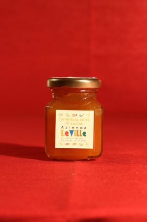 Confezione da 106 grammi di confettura extra di zucca dell'azienda Le Ville