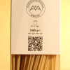 Etichetta posteriore degli spaghetti in astuccio da 1 chilogrammo dell'azienda agricola Mancini