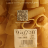 Etichetta posteriore dei tuffoli in astuccio da 1 chilogrammo dell'azienda Mancini
