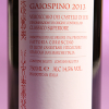 etichetta posteriore del vino gaiospino 2013 da 750 millilitri dell'azienda agricola Fattoria Coroncino