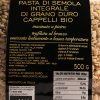 etichetta della pasta seme di melone in confezione da 500 grammi dell'azienda agricola allevi maria letizia