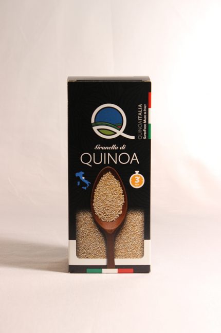 Granella di Quinoa dell'azienda Quinoa Italia. Un superalimento ricco di proprietà nutritive e privo di glutine. Un ottimo sostituto della carne.