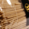 Immagine di dettaglio degli spaghetti alla chitarra Senatore Cappelli biologica in confezione da 500 grammi prodotta dall'azienda agricola Allevi Maria Letizia