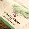 Etichetta dei tacconi con farina di fave in confezione da 250 grammi dell'azienda agricola i Lubachi