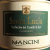 Etichetta del verdicchio Santa Lucia 2014 dell'azienda agricola Mancini Benito di Maiolati Spontini (Ancona)