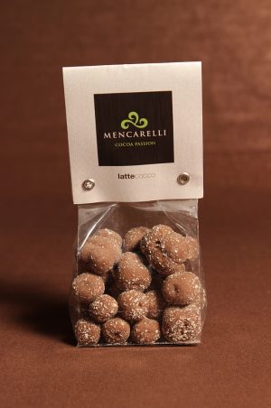 Bassinato 100g - Cubetto di cocco ricoperto di cioccolato al latte di Mencarelli Paolo