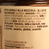 Etichetta posteriore della Spalmabile alle nocciole al latte 200g - Paolo Mencarelli