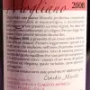 Etichetta posteriore del vino Mogliano, Marche Rosso IGT dell'azienda agricola Claudio Morelli