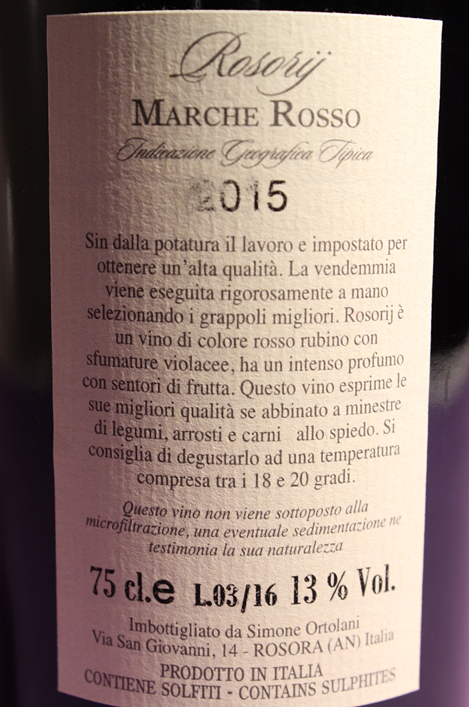 ETICHETTA ROSSA Vino Rosso